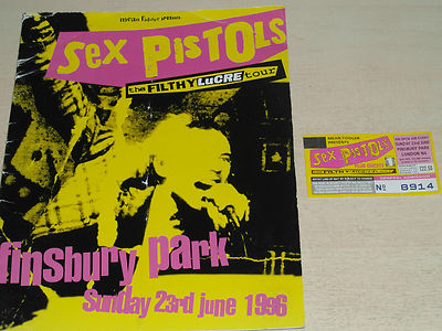 Popsike SEX PISTOLS RARE ORIG CONCERT PROGRAMME ORIG TICKET