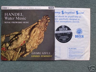 Handel Water/Fireworks Classical Decca SXL WBG NM A