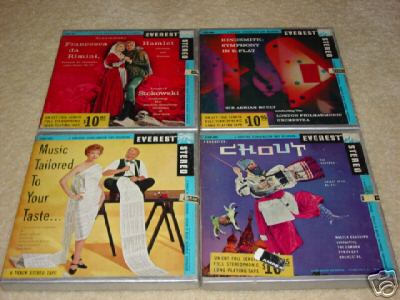 4 Everest Stereo Reel Tapes, Classical, 4-track, Nice