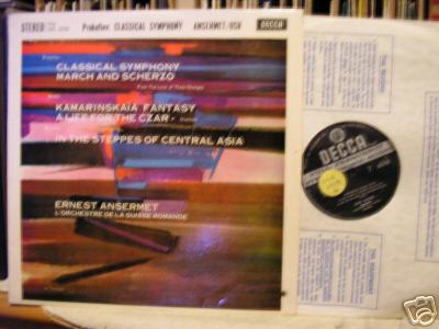 UK Decca sxl 2292 Prokofiev ; Classical sym. , Ansermet
