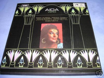 CLASSICAL-VERDI--AIDA-HMV STEREO SAN 189-91 WHITE