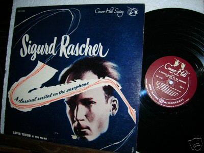 SIGURD RASCHER LP Classical Saxiphone CONCERT HALL So.