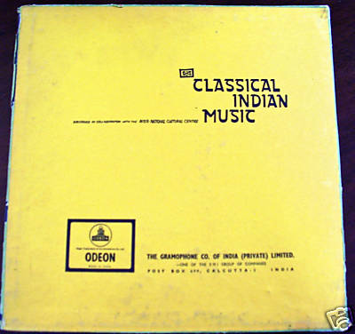 CLASSICAL INDIAN MUSIC Akbar Khan 3 LP ODEON RARE India A