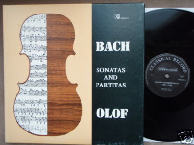 CLASSICAL RECORD CORP 180455-7 - OLOF - BACH - SONATAS A