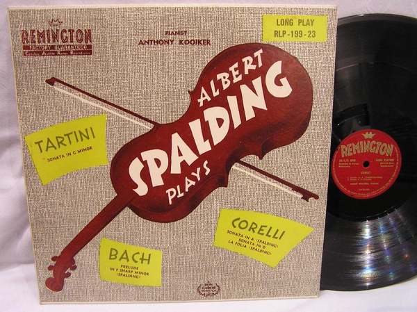 ALBERT SPALDING record violin TARTINI Bach CLASSICAL A