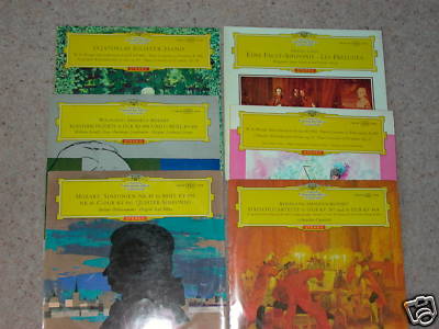 6xlps ALL RED STEREO DG TULIPS CLASSICAL RECORDS A