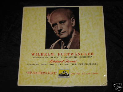 Furtwangler Strauss RARE Classical LP His Masters Voice A
