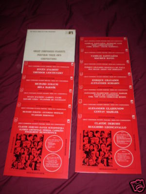 Box Set 12 Classical LPs Welte Legacy Great Composers A