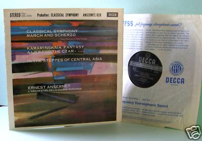 PROKOFIEV-CLASSICAL SYM, ANSERMET, DECCA SXL 2292, ED3 A