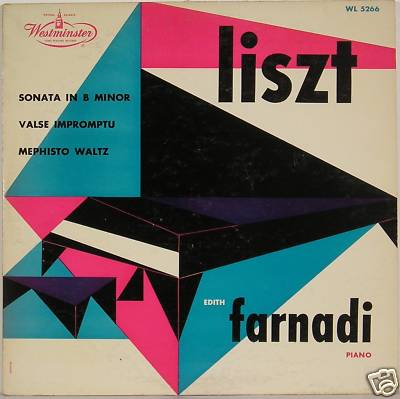 EDITH FARNADI classical LP WESTMINSTER 5266 Liszt piano A