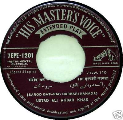 Ali Akbar Khan India Indian Classical SAROD 45 rpm A
