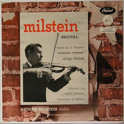NATHAN MILSTEIN classical LP Capitol violin mono ++ A
