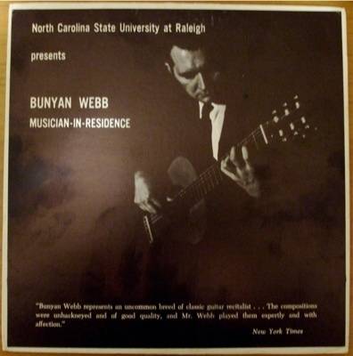 LP Classical Guitar BUNYAN WEBB with Press releases NM A