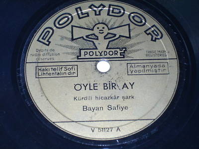 SAFIYE AYLA rare Polydor 78 Turkish classical diva HEAR A
