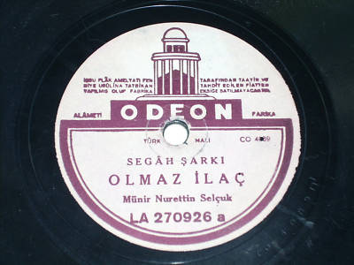 Munir Nurettin Turkish legend classical/folk 78 HEAR A