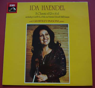 EMI ASD IDA HAENDEL VIOLIN CLASSICAL RECITAL PARSONS A