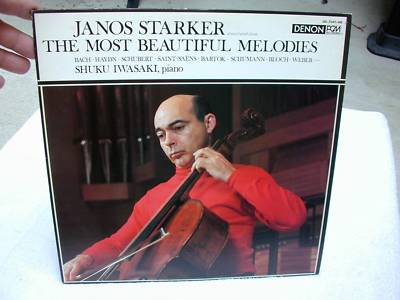 CELLIST JANOS STARKER CLASSICAL 33 RPM LP RECORD A
