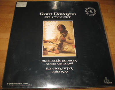 Ram Narayan en Concert Rare Indian Classical Ocora 2LP A