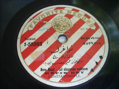 superb 1910 Turkish classical Favorite label 78 HEAR A