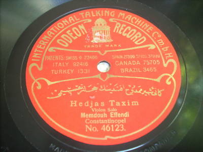 Turkish classical 1910s killer violin improv 78 HEAR A