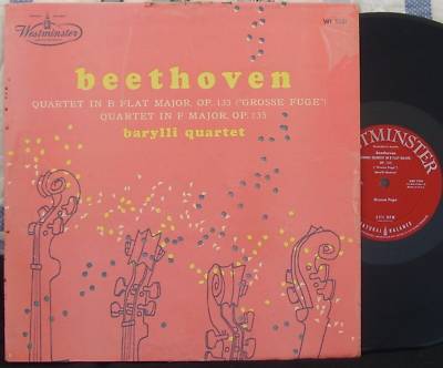J LP Barylli Quartet Classical WESTMINSTER WL 5151 A