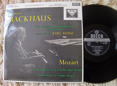 Decca WBG SXL 2214 Mozart Backhaus B&Ouml;HM Classical RARE A