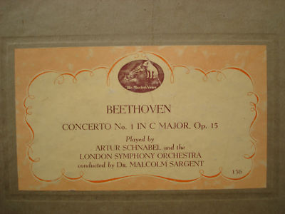 Vintage Classical Beethoven 78 records in folder A