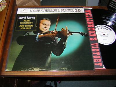Henryk Szeryng MERCURY LIVING CLASSICAL DJ LP Brahams V A