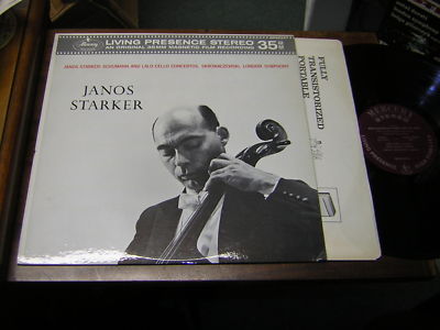 Janos Starker CLASSICAL CELLO LP Schumann and Lalo Cell A