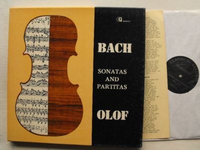 THEO OLOF sonates BACH classical nm 3LP BOX A