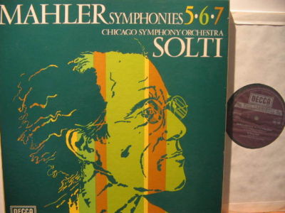 GEORG SOLTI uk LP MAHLER SYMPHONIES 5 6 7 Classical 5 L A