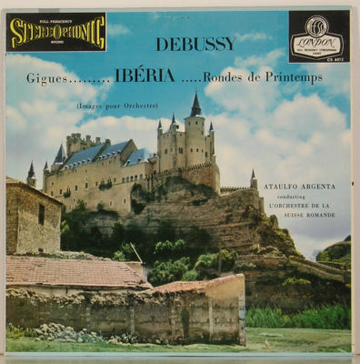 DEBUSSY stereo classical LP ARGENTA on LONDON blue back A