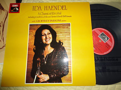 IDA HAENDEL: Classical Recital RARE EMI LP A