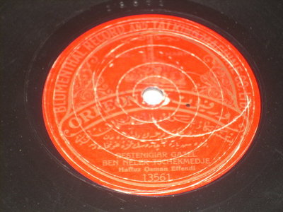 Turkish classical 78 orfeon Hafiz Osman incredible male A