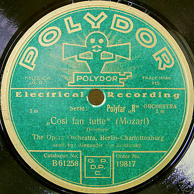 ALEXANDER VON ZEMLINSKY 78rpm Classical Polydor 19817 A