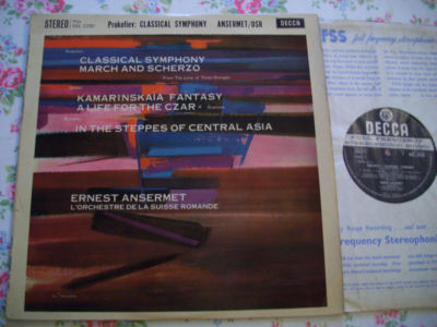 DECCA SXL 2292 (WBg1):- PROKOFIEV: "Classical" / GLINKA / BORODIN .. ANSERMET A