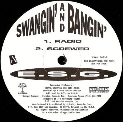 E.S.G. - – Sailin' South Da ESG 極レア名盤 Music CD | Screwed