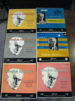 6 Wilhelm Backhaus Classical Paiano Beethoven Lp's VG++ A