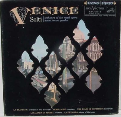Classical Living Stereo LP SD RCA LSC2313 Solti Venice Verdi Rossini A