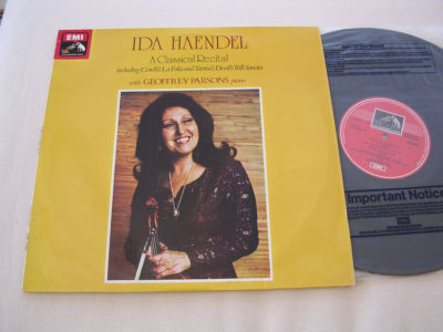 ASD 3352 - IDA HAENDEL "A CLASSICAL RECITAL" EARLIEST LABEL A