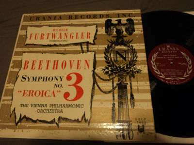 CLASSICAL - RARE - FURTWANGLER - BEETHOVEN "EROICA" ON URANIA RECORDS URLP 7095 A