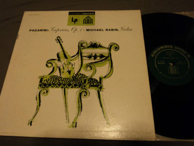CLASSICAL - MICHAEL RABIN VIOLIN - PAGANINI CAPRICES Op. 1 ON COLUMBIA RL 6633 A
