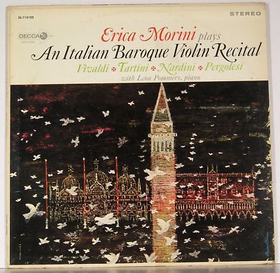 ERICA MORINI classical LP Italian Baroque Violin DECCA 710102 stereo promo NICE A