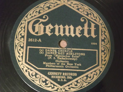 GENNETT RECORDS / EARLY CLASSICAL/ TSCHAIKOWSKY NUTCRACKER / N.Y. PHILHARMONIC A