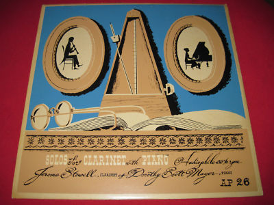 RARE SEALED CLASSICAL AUDIOPHILE LP SOLOS FOR CLARINET W/ PIANO JEROME STOWELL A