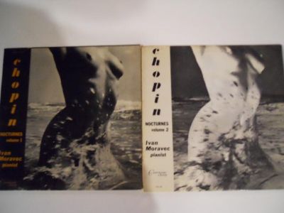 2 CLASSICAL LPs CHOPIN NOCTURNES IVAN MORAVEC PIANO NUDE COVERS A