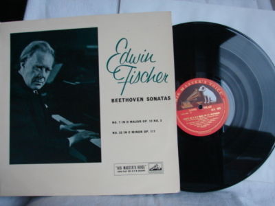 12" VINYL CLASSICAL LP BEETHOVEN SONATAS EDWIN FISCHER ALP 1271 OP 10 111 HMV NM A