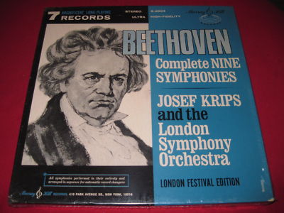 SEALED CLASSICAL LP BOX SET - BEETHOVEN - COMPLETE NINE SYMPHONIES - JOSEF KRIPS A
