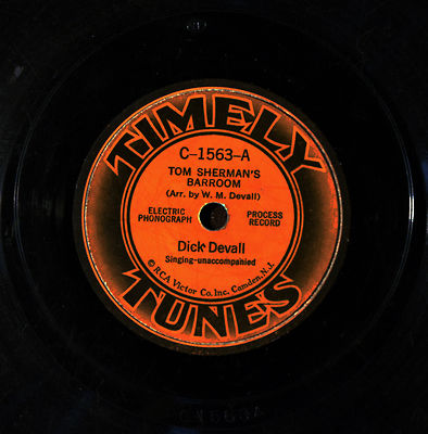 popsike.com - Hear DICK DEVALL Tom Sherman's Barroom 1929 PRE-WAR