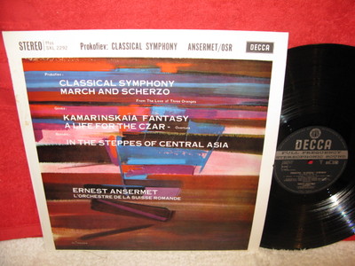 SXL 2292 ED1 WBG STEREO UK PROKOFIEV CLASSICAL SYMPHONY OSR ANSERMET NM A